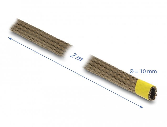 Geflechtschlauch Aus Basalt Fasern 2 M X 10 Mm Braun