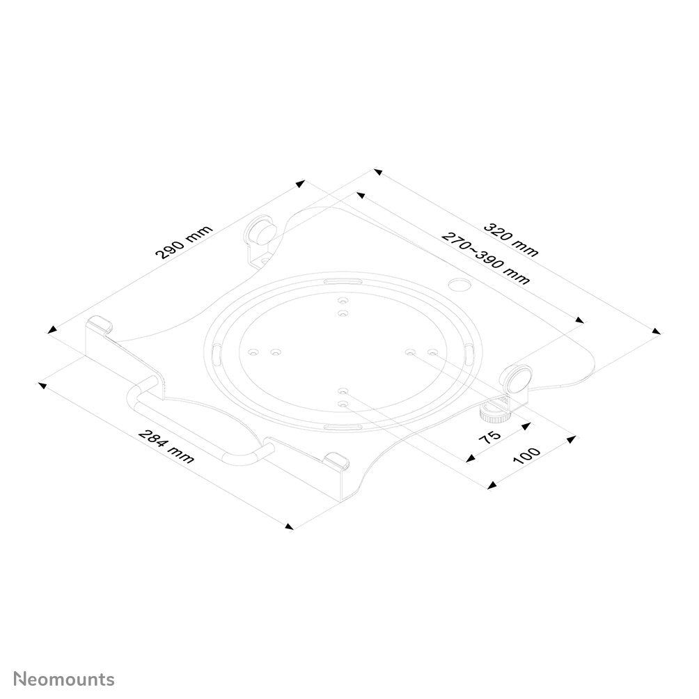 EAN 8717371442439 - Neomounts NOTEBOOK-V100 soporte para ordenador portátil Plata imagen 3