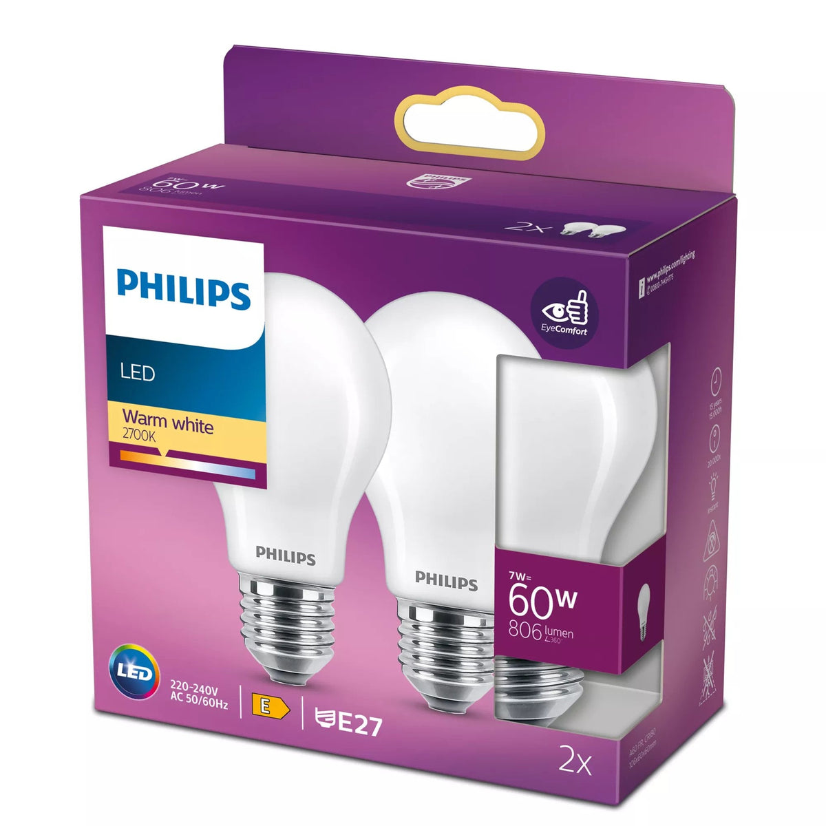 Philips Ledclassic 60w A60 E27 Ww Nd Rf2srt6