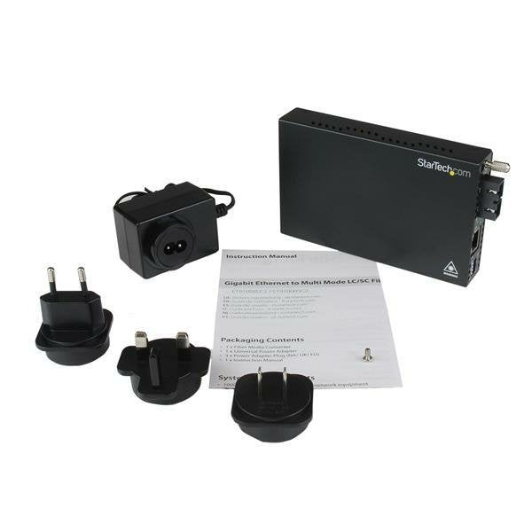 EAN 0065030846233 - StarTech.com ET91000SC2 convertidor de medio 2000 Mbit/s 850 nm Multimodo Negro imagen 5