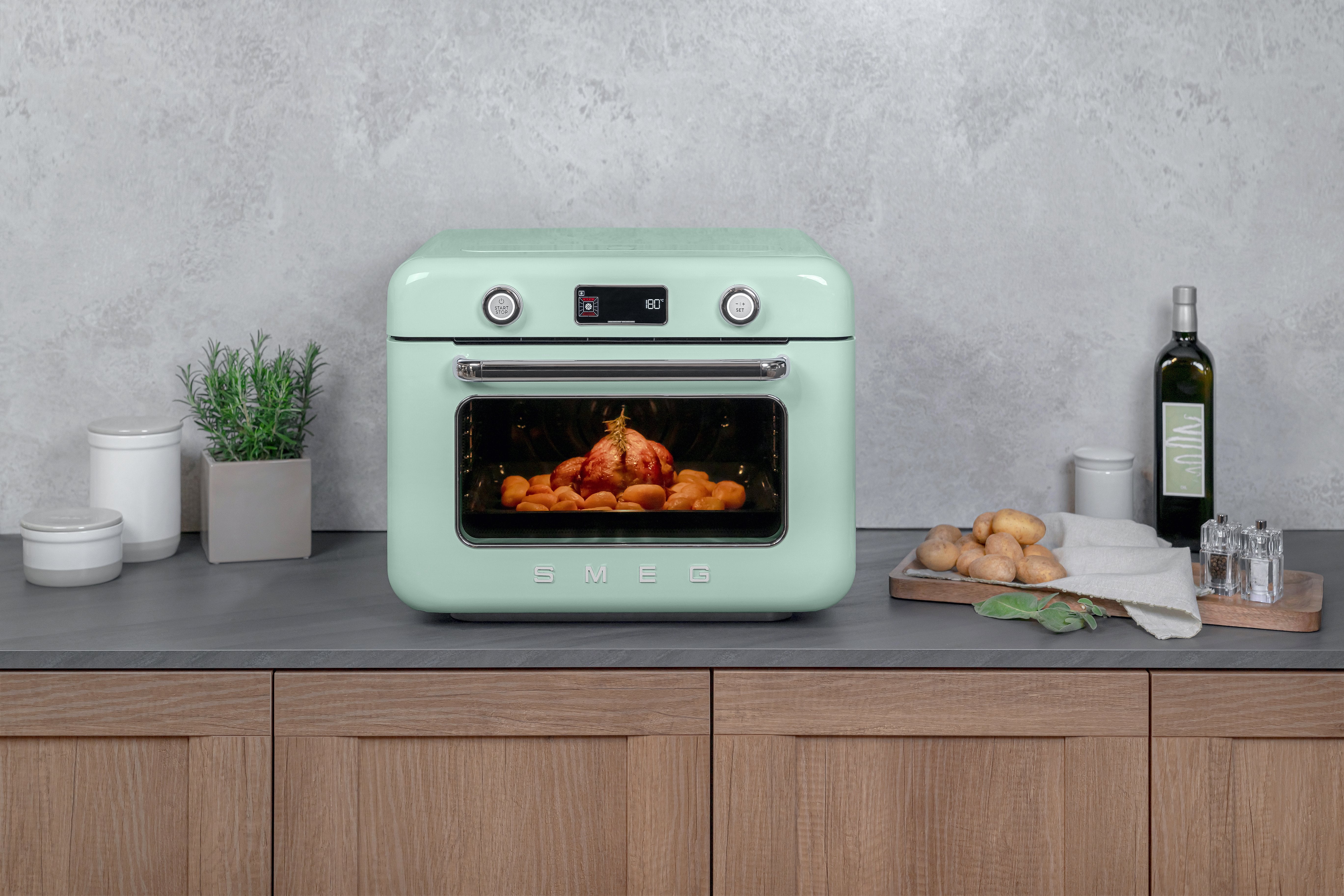 EAN 8017709333881 - Smeg COF01PGEU horno de vapor Pequeño Verde Botones, Giratorio imagen 16