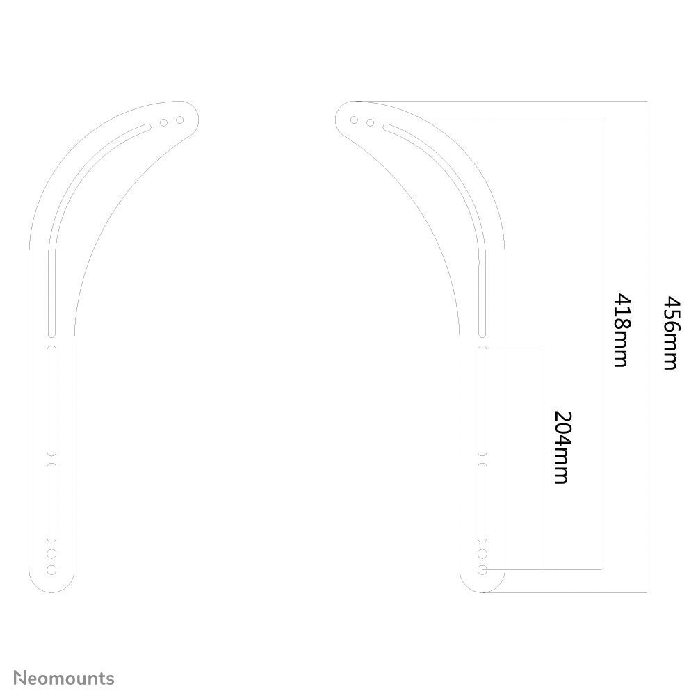 EAN 8717371444792 - Neomounts NS-SB100 soporte de altavoz Pared Acero Negro imagen 3