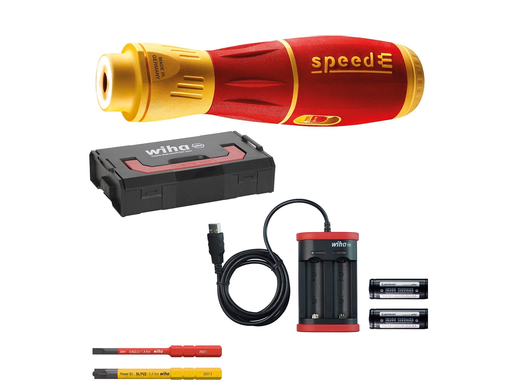 EAN 4010995443184 - Wiha 44318 destornillador eléctrico y llave de impacto Rojo, Amarillo imagen 1