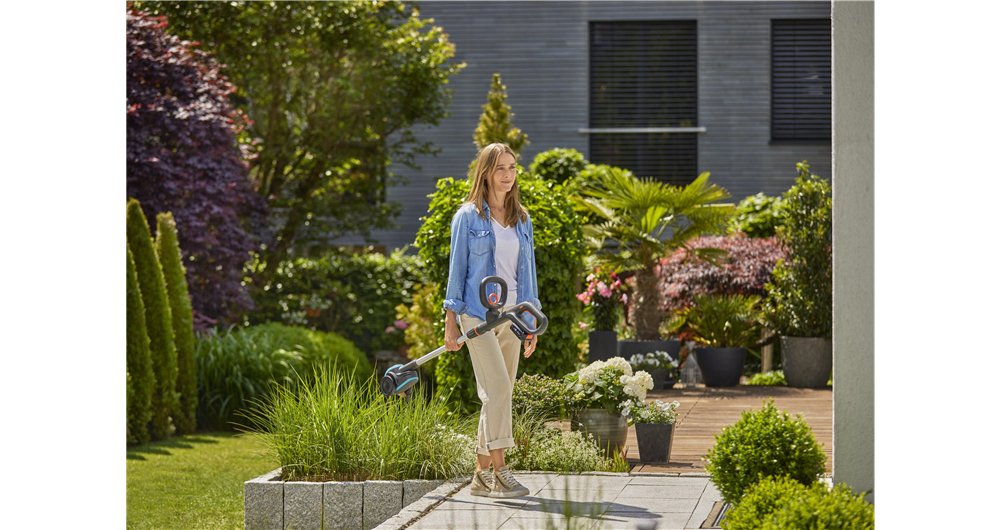 Cepillo Para Juntas Inalámbrico Gardena Easyweed 1800/18v P4a Solo, Quitahierbas Gris/Turquesa, Sin Batería Ni Cargador, Power For All Alliance 14820-55