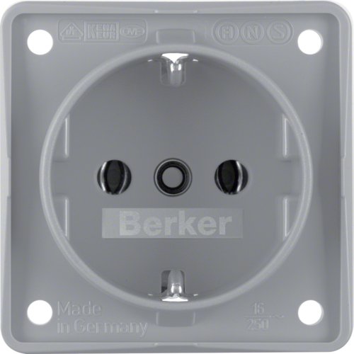 Berker 941852506 Schuko-Steckdose Integro Einsätze Grau Matt