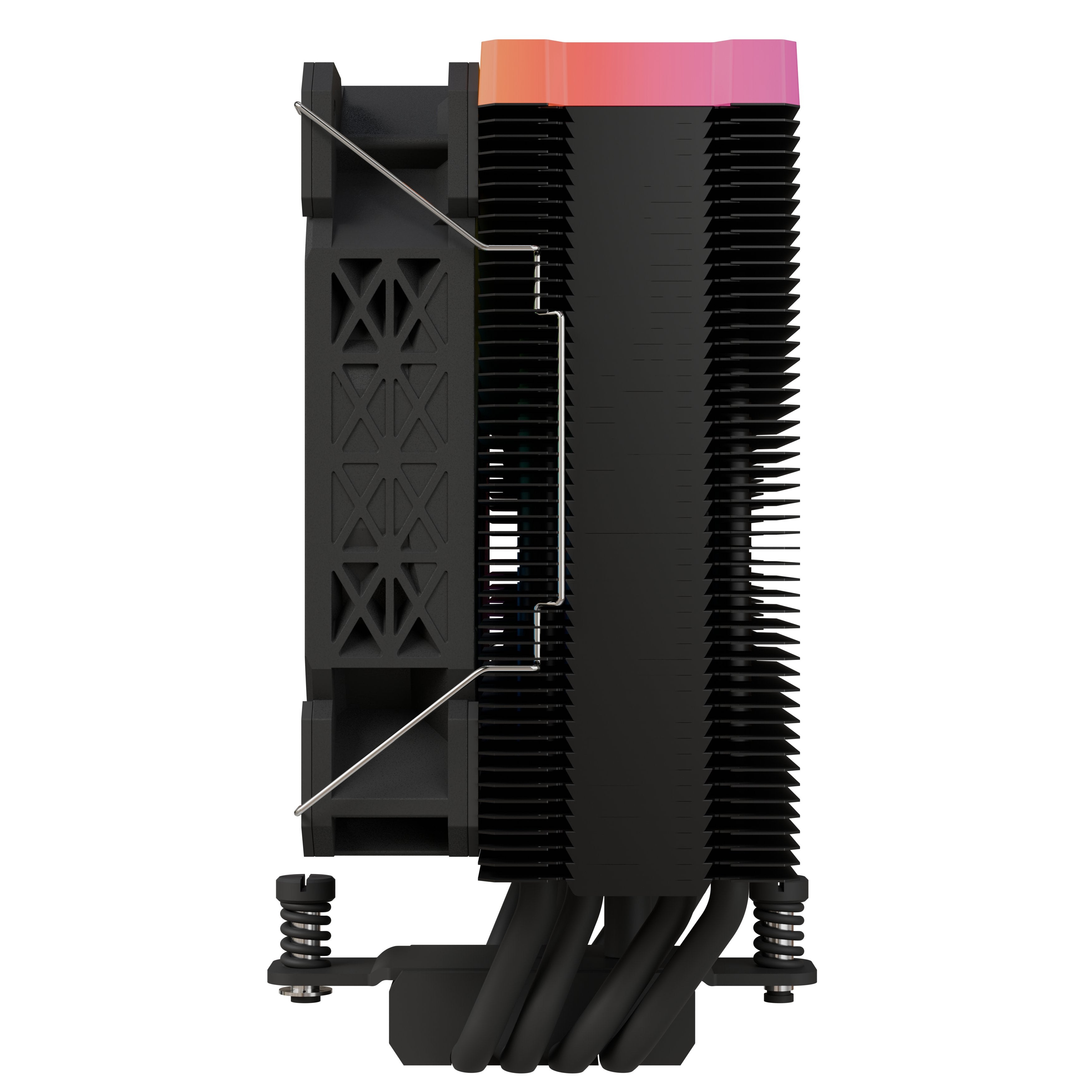 Refrigerador Nfortec Centaurus X2 Disipador Cpu Por Aire 4 Pipes Tdp 210w Negro