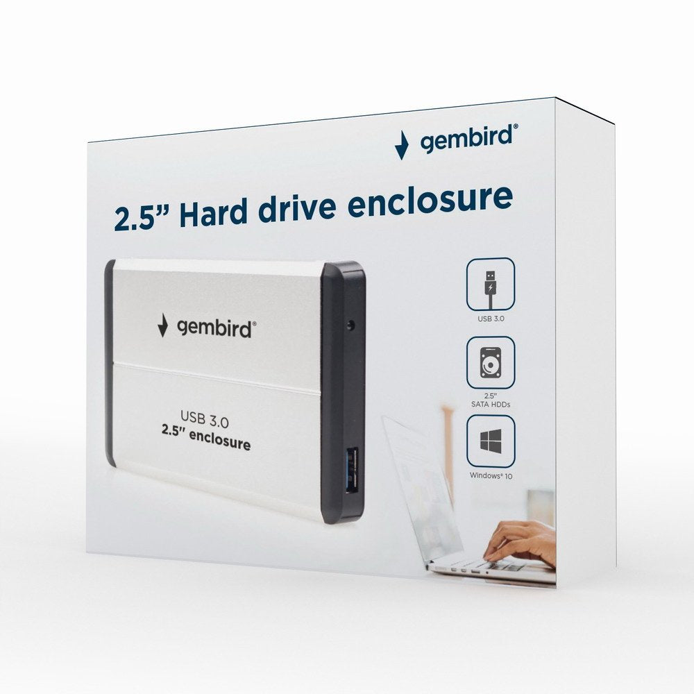 EAN 8716309084758 - Gembird EE2-U3S-2-S caja para disco duro externo Caja de disco duro (HDD) Plata 2.5" imagen 4