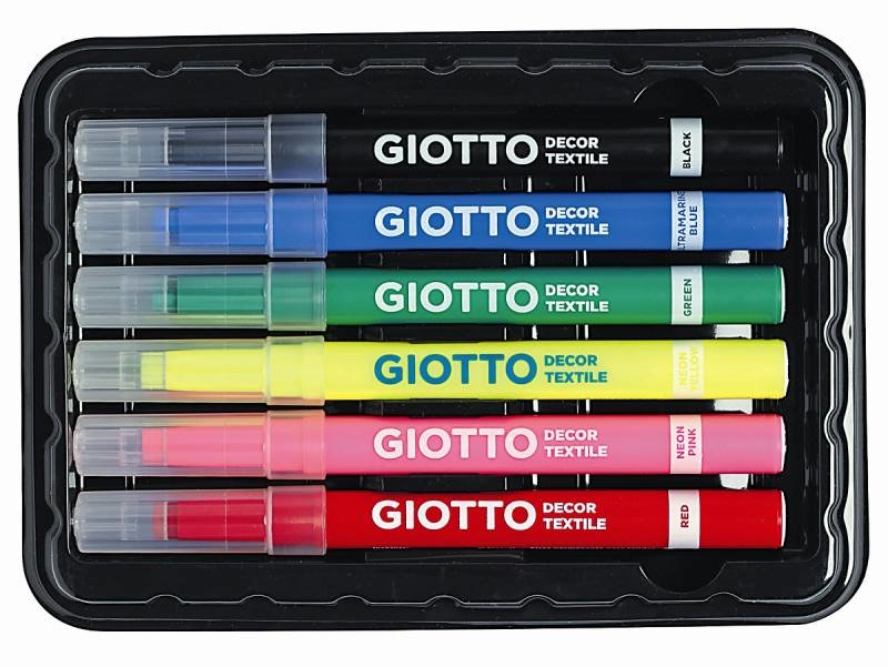 Giotto Rotuladores Permanentes Decor Textil Colores Estuche De 6u