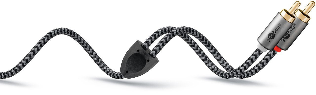 Cable 3,00m 2xrca M 2xrca M Flexiplus Nylon Goobay