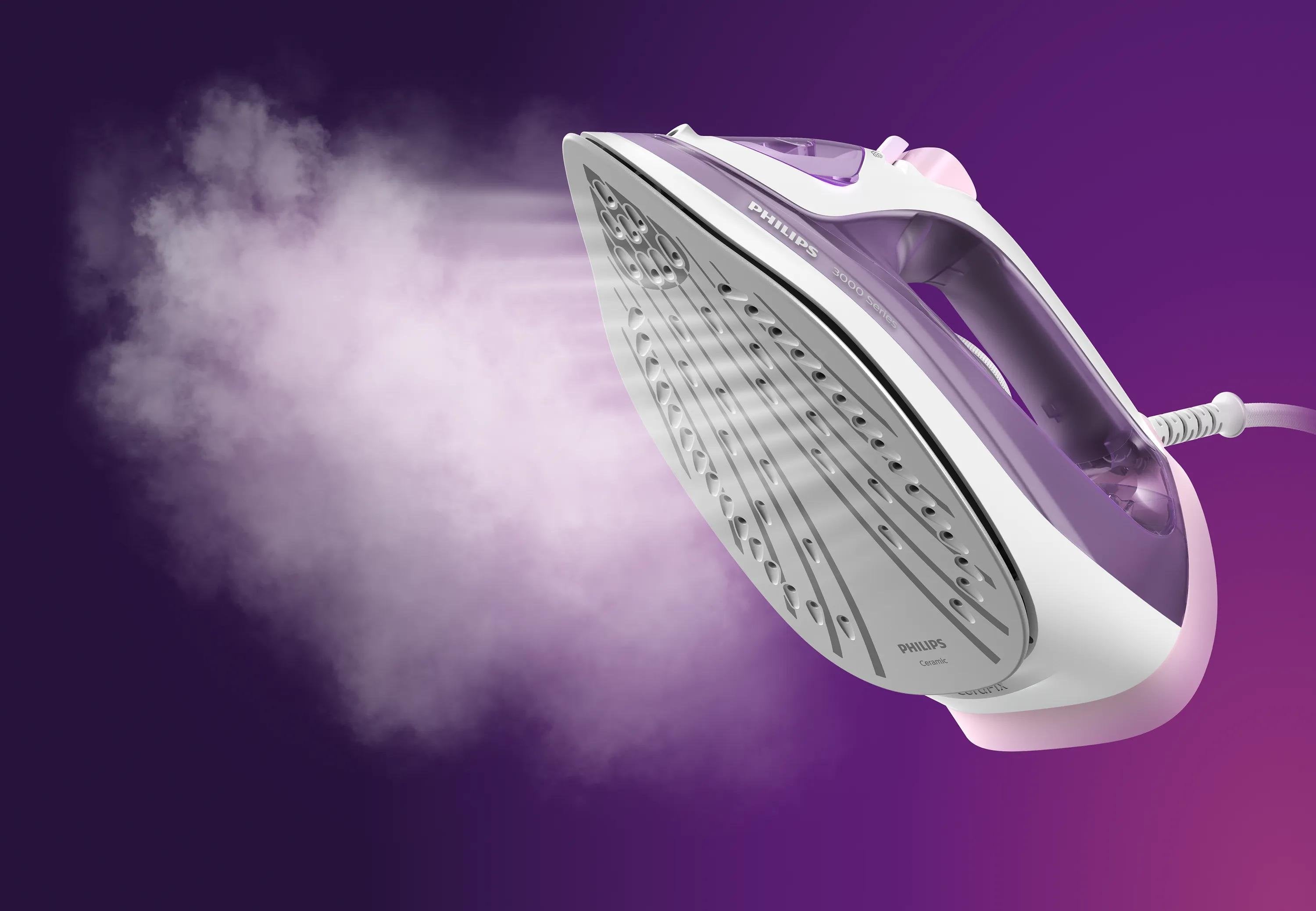 EAN 8720389003028 - Philips 3000 series DST3010/30 plancha Plancha a vapor Suela de cerámica 2000 W Púrpura, Blanco imagen 10