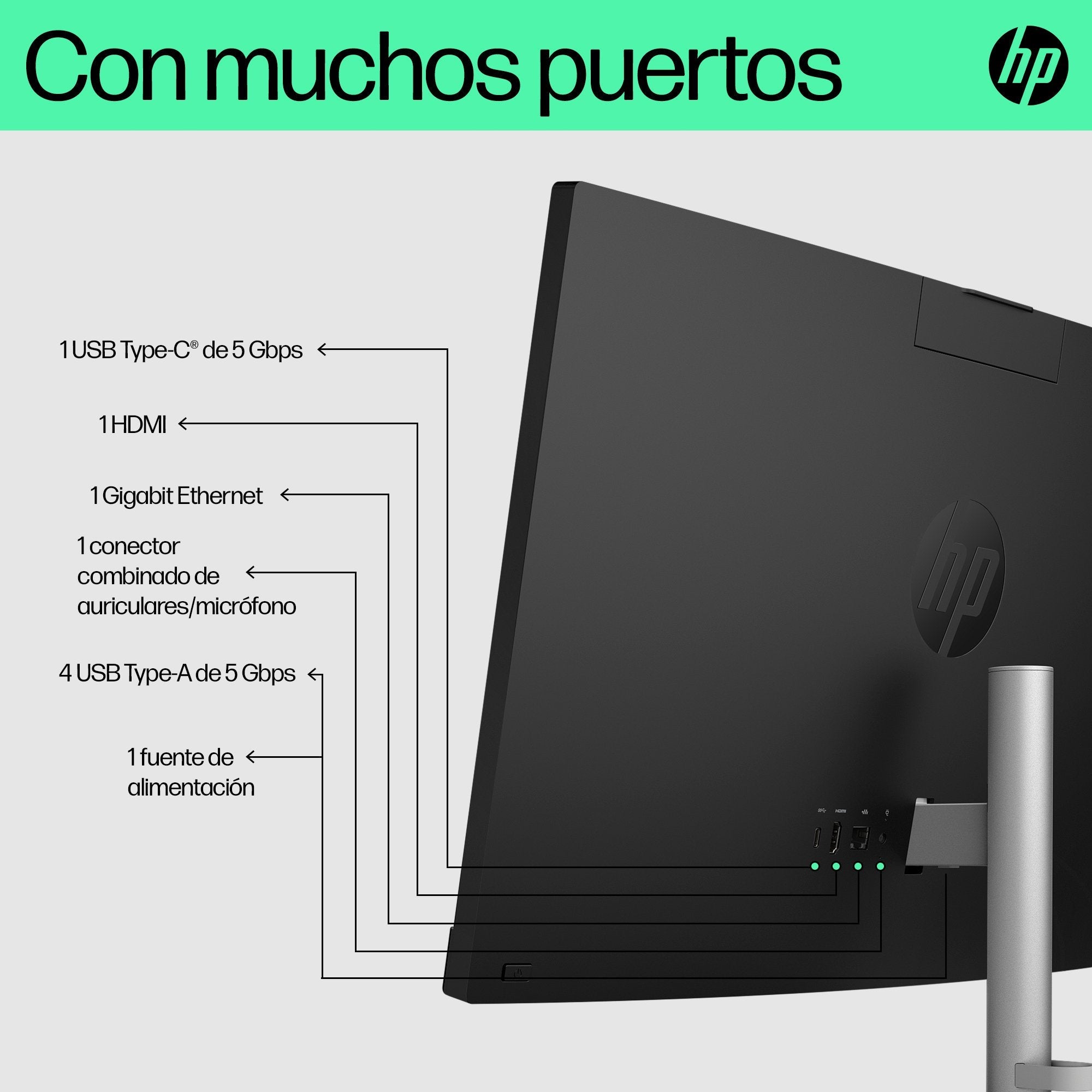 EAN 0199251923203 - HP 24-cr0161ns AMD Ryzen™ 5 7520U 60,5 cm (23.8") 1920 x 1080 Pixeles PC todo en uno 16 GB LPDDR5-SDRAM 5 imagen 4