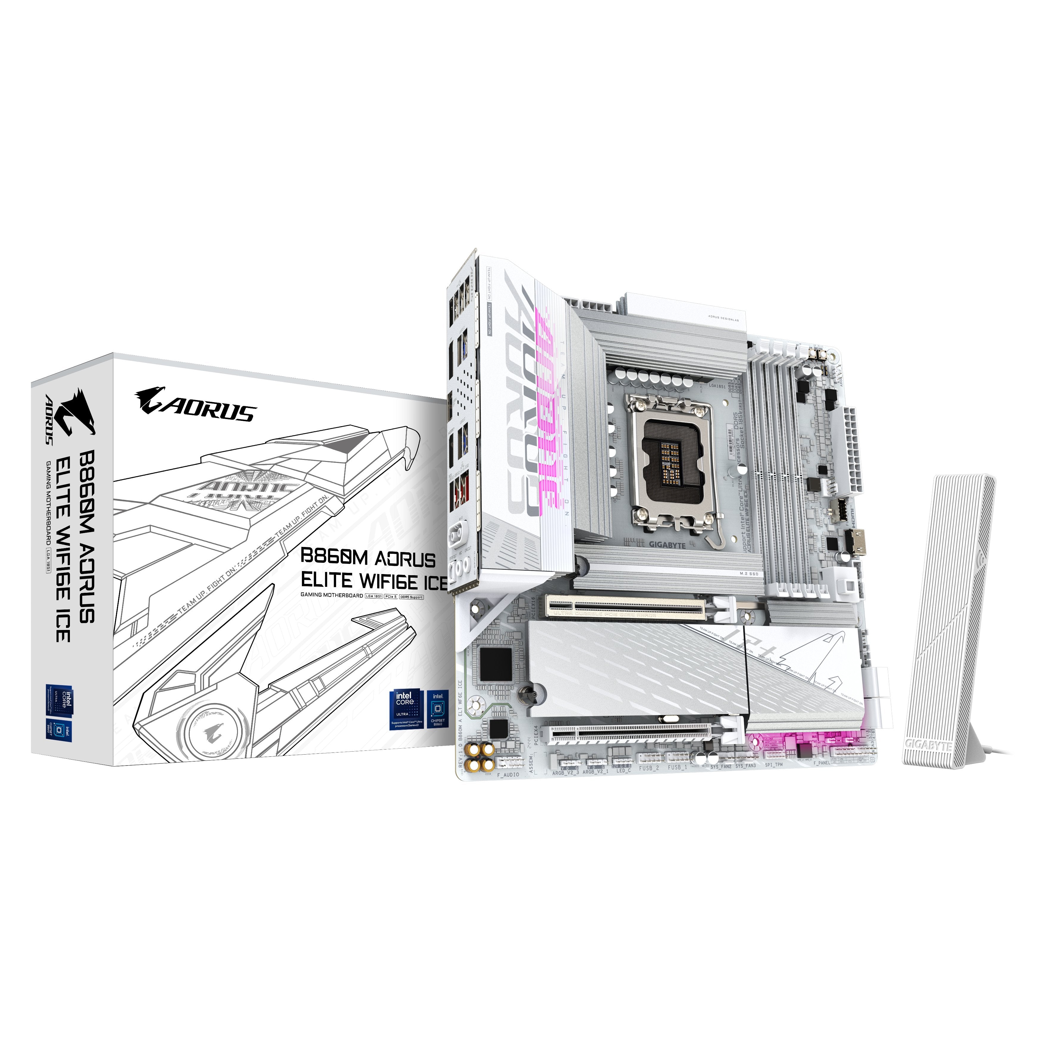 EAN 4719331867164 - GIGABYTE B860M AORUS ELITE WF6E ICE Intel B860 LGA 1851 (Socket V1) micro ATX imagen 1