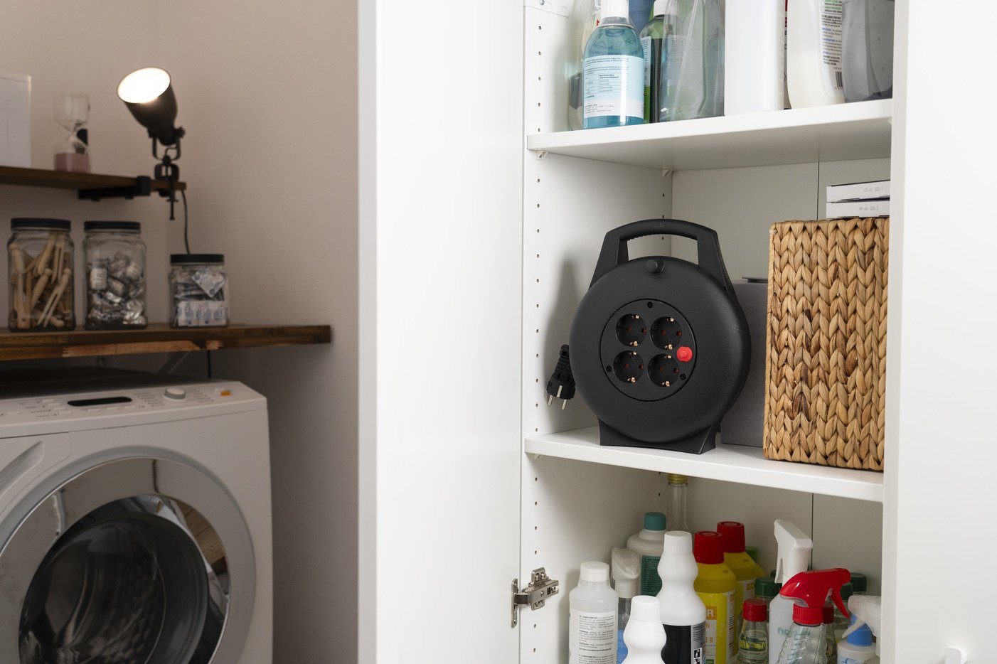 Brennenstuhl Vario Line Kabelbox 4 Tomas / Mini-Kabeltambor 10 M