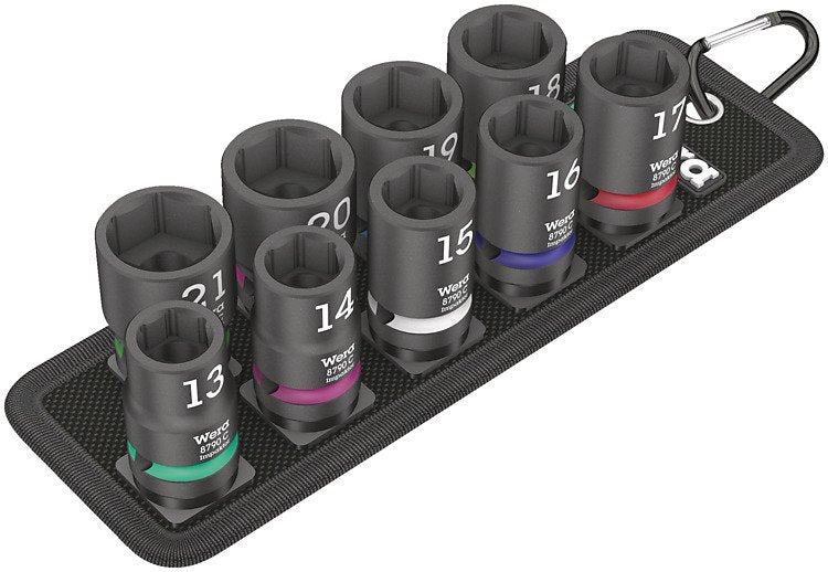 Wera Belt C Impaktor 1 Juego De Vasos, 1/2" Negro, 9 Piezas, Para Llaves De Impacto 05004580001