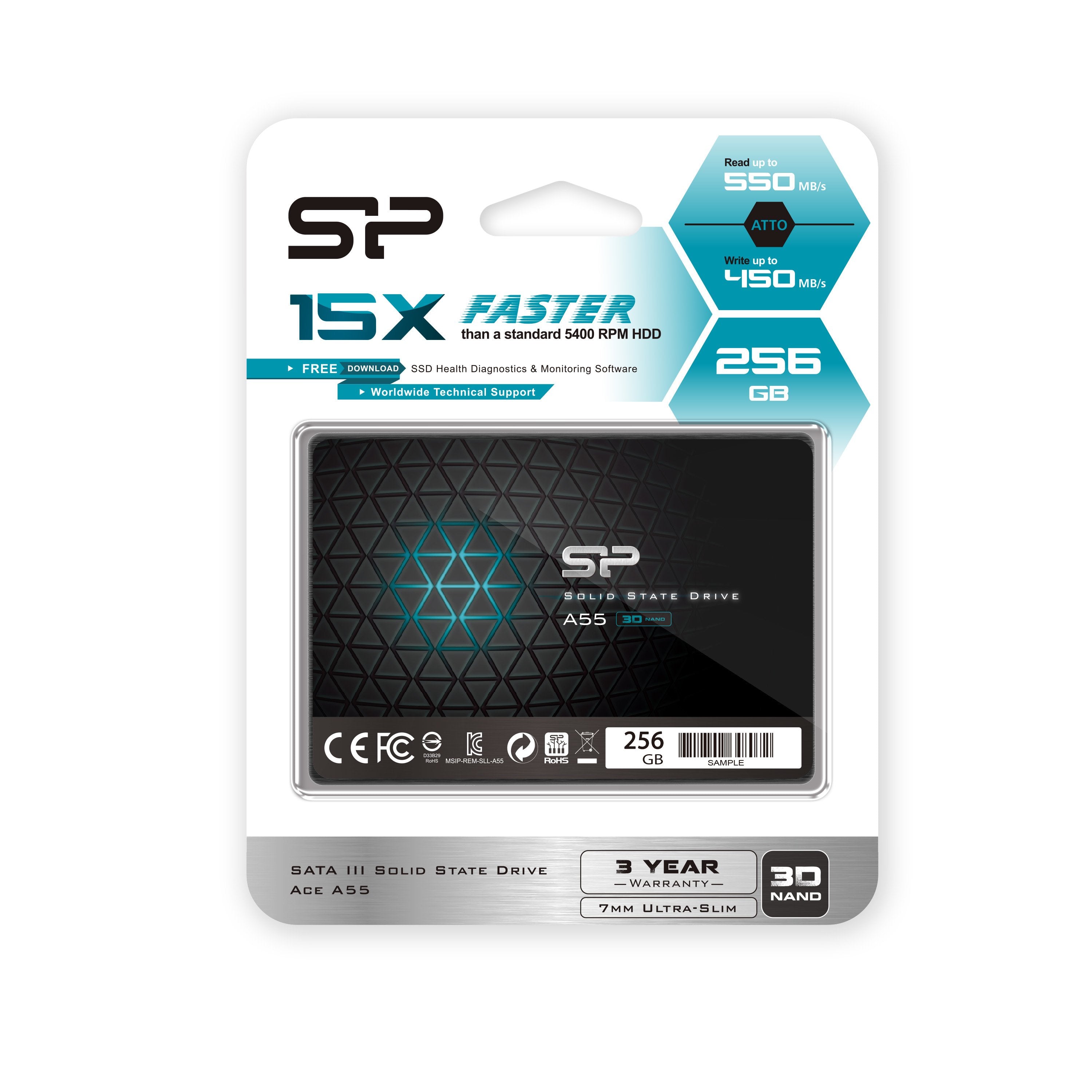 EAN 4712702659115 - Silicon Power Ace A55 256 GB 2.5" Serial ATA III 3D TLC imagen 2