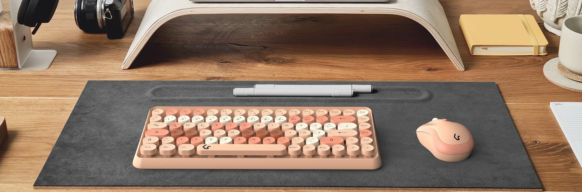 Keysonic Desktop-Set Kskm-5200m-Rf De Wireless Sand Creme