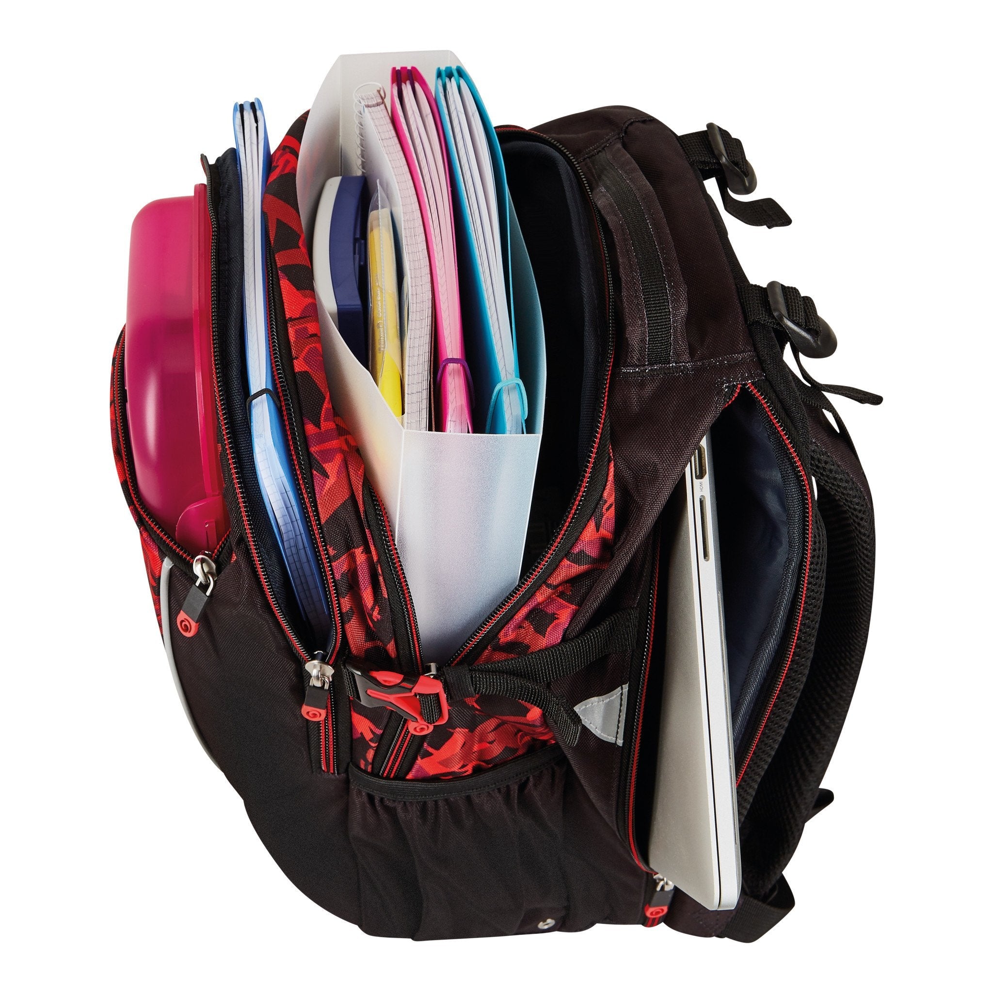 Herlitz Ultimate Graffiti Mochila Deportiva Negro, Rojo Poliéster