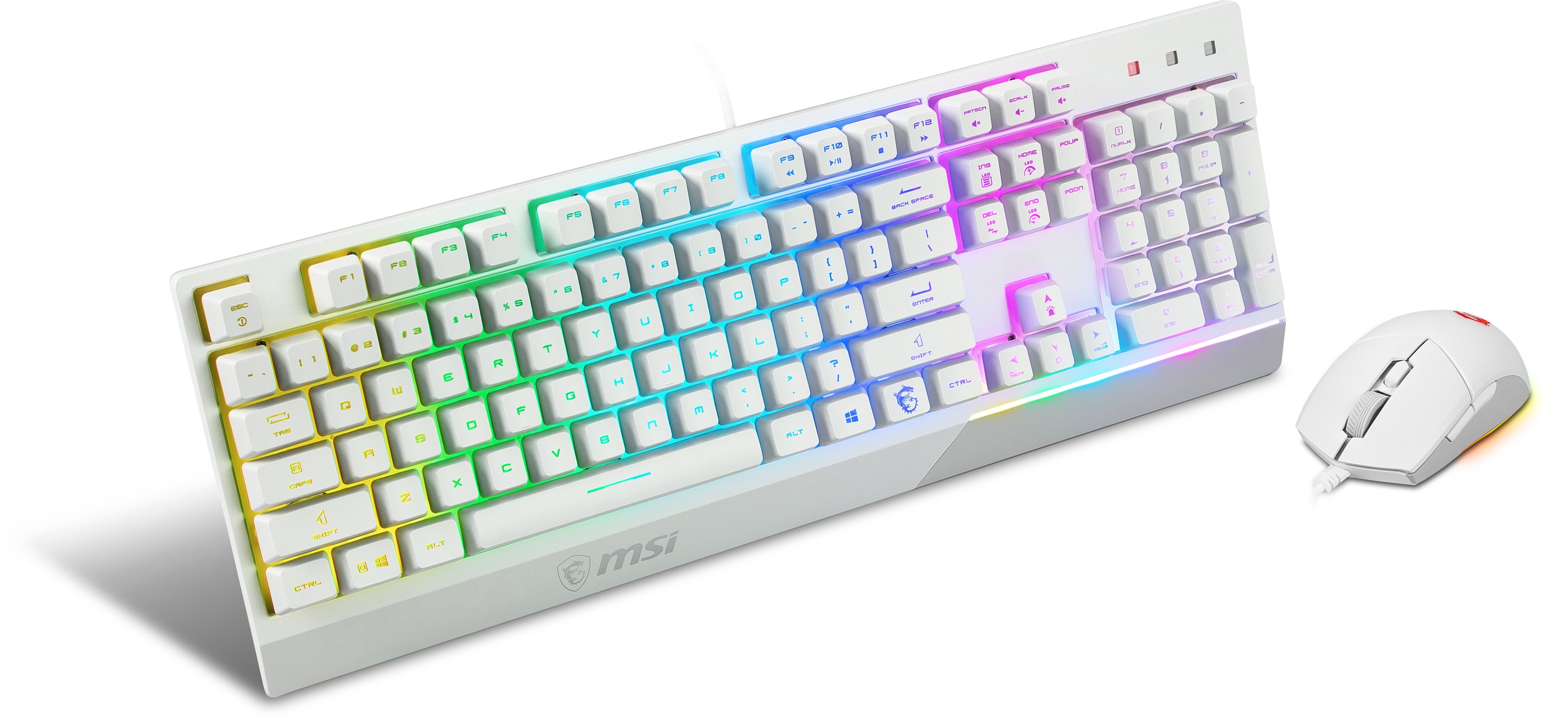 Teclado (Aleman) + Raton Msi Vigor Gk30 Combo White De S11-04de305-Cla