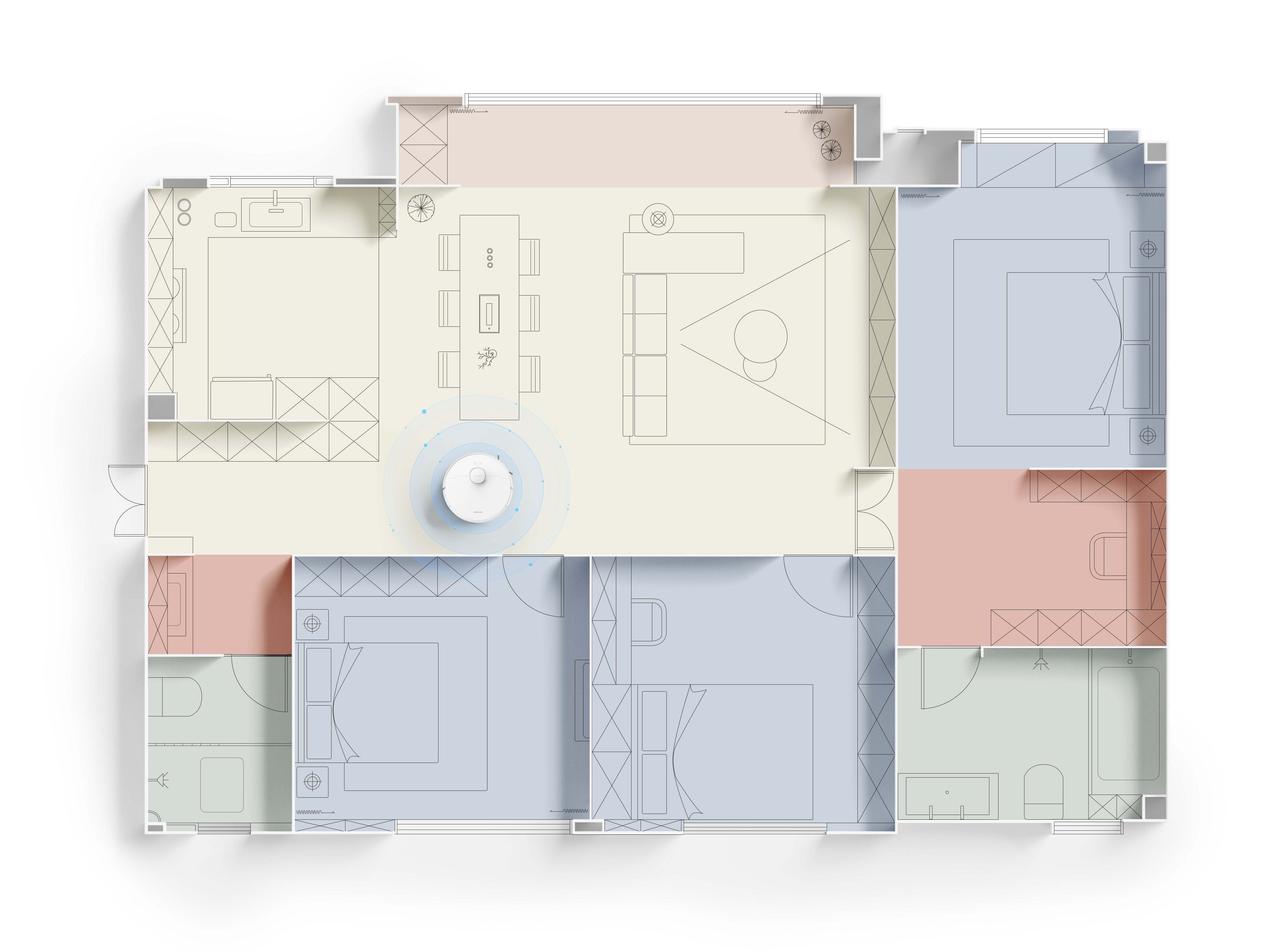 Vacuum Cleaner Robot/D20 Pro Plus Rld43sd-Wh Dreame