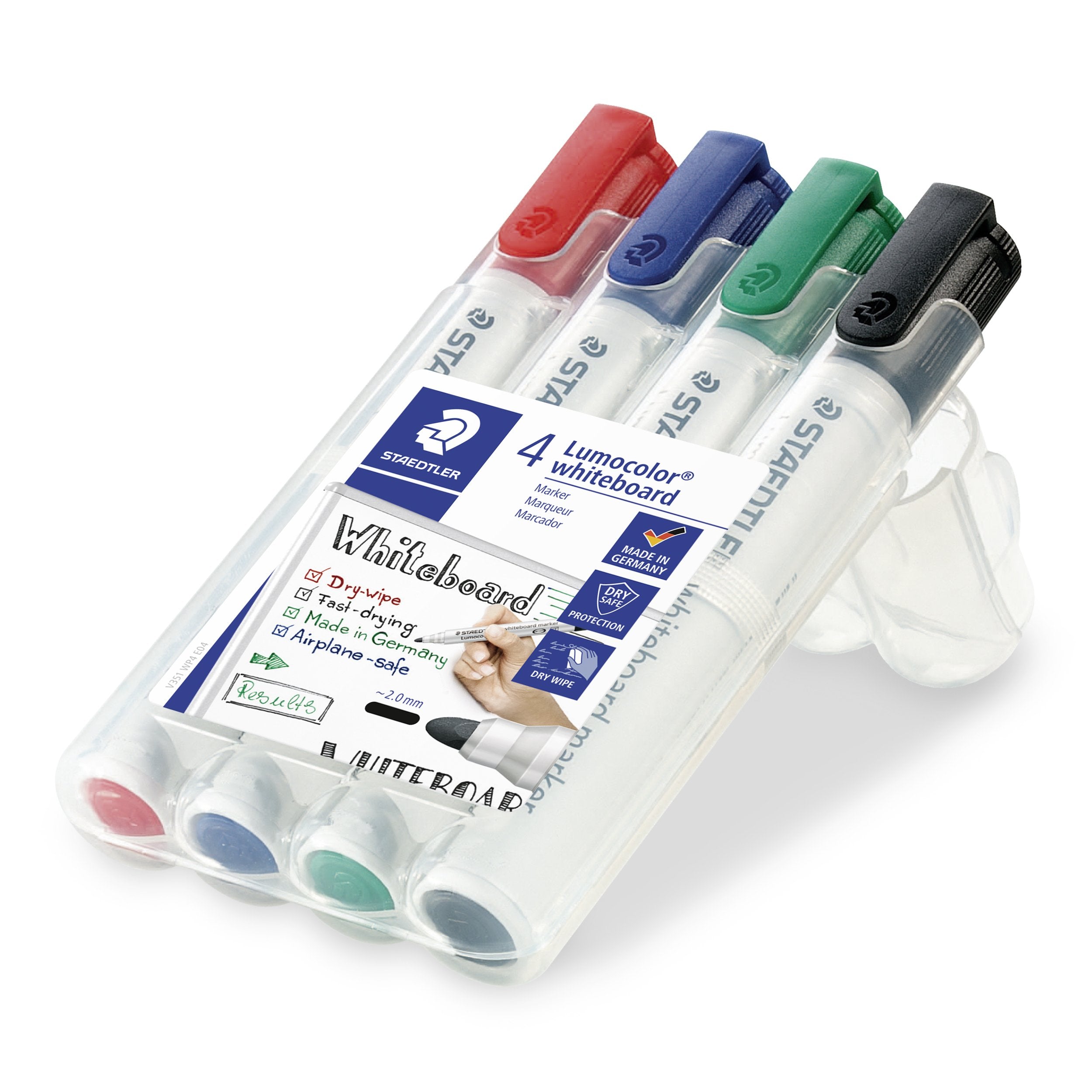 EAN 4007817328934 - Staedtler Lumocolor marcador 4 pieza(s) Punta redonda Negro, Azul, Verde, Rojo imagen 1
