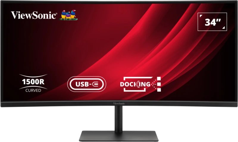 Viewsonic Vg3419c-2 34" Va Uwqhd Curved 1500r 120hz 300cd M2 3.5ms Hdmi2.0 Dp Usb-B Usb-Ax2 Rj45 Height