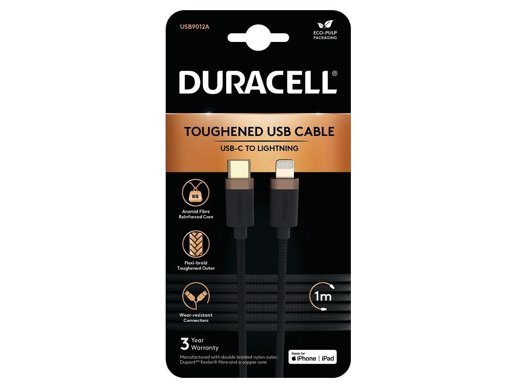 EAN 5056304399963 - Duracell USB9012A cable de conector Lightning 1 m Negro imagen 1