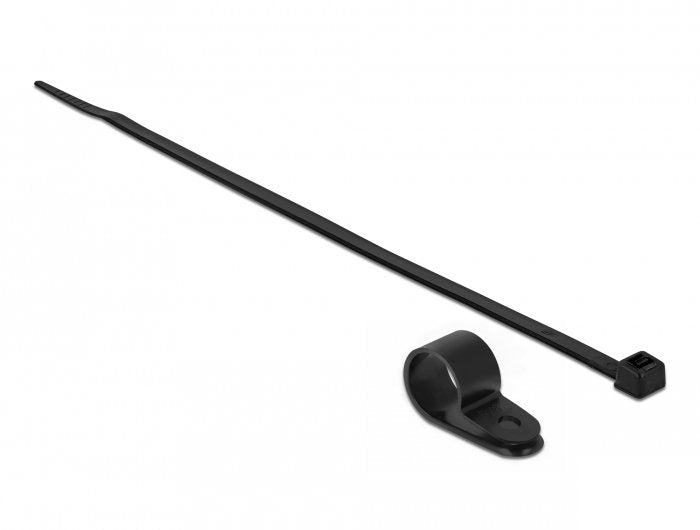 Delock 18872 Presilla Brida Tipo Escalera Nylon Negro 10 Pieza(S)