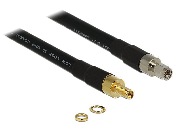 Delock 13005 Cable De Antena De Macho Sma > Hembra Sma Cfd400 Llc400 1 M De Baja Pérdida