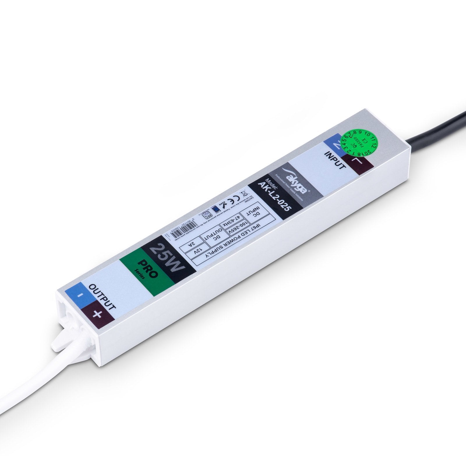 EAN 5901720135025 - Akyga AK-L2-025 adaptador e inversor de corriente Auto/Interior 25 W Blanco imagen 1