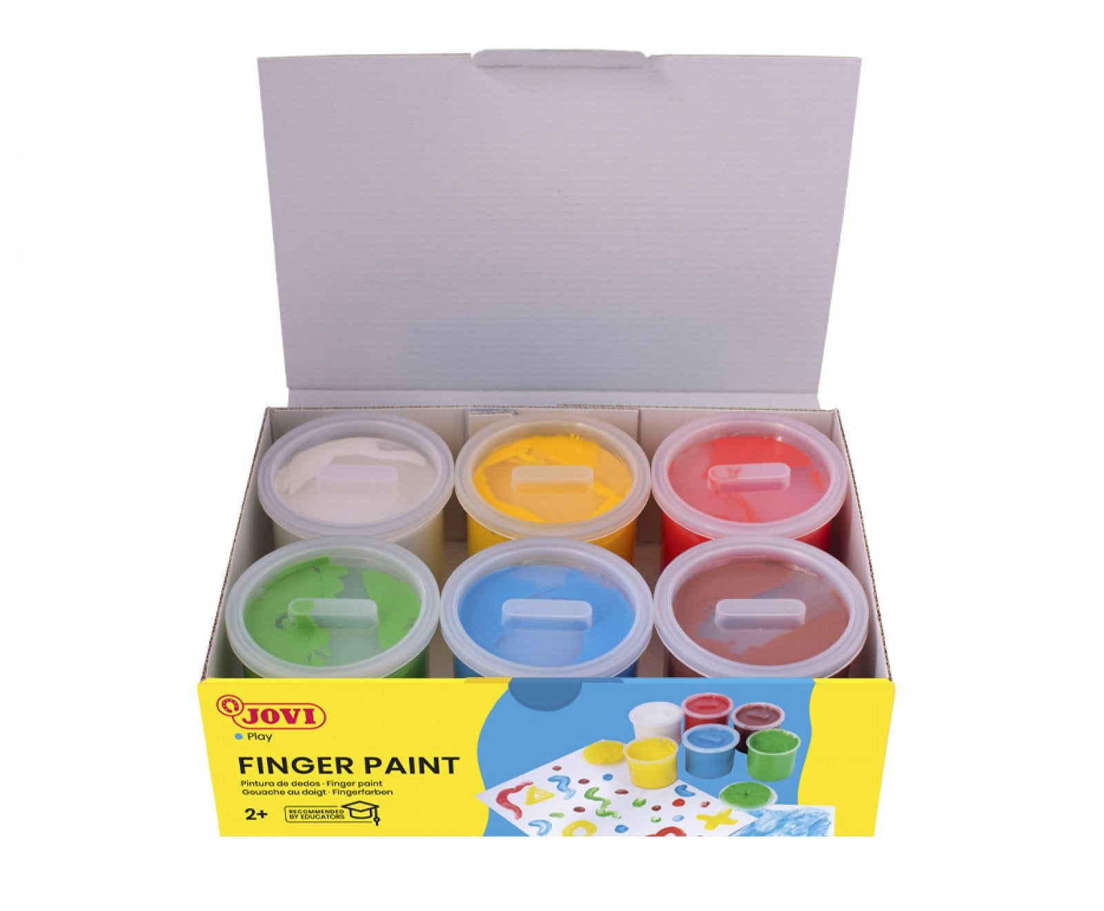EAN 8412027029148 - Jovi 560/S pintura de dedos lavable Azul, Verde, Rosa, Rojo, Blanco, Amarillo imagen 3