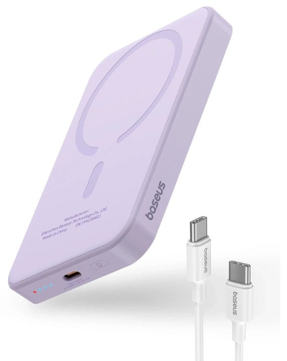 EAN 6932172636203 - Baseus P10022107513-00 batería externa 5000 mAh Cargador inalámbrico Púrpura imagen 3