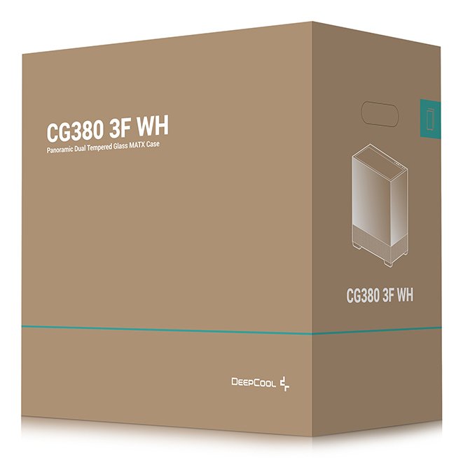 Deepcool Cg380 3f, Caja Torre Blanca, Vidrio Templado X 2 R-Cg380-Whagm3-G