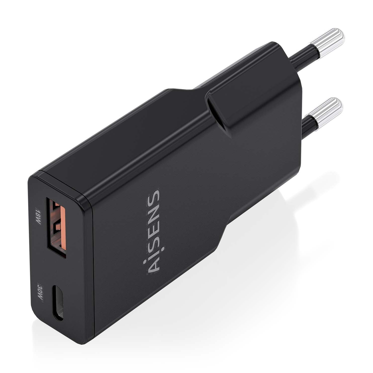 EAN 8435739902547 - AISENS ASCH-30W2P047-BK cargador de dispositivo móvil Cámara digital, MP3, MP4, Teléfono móvil, Navegante imagen 2
