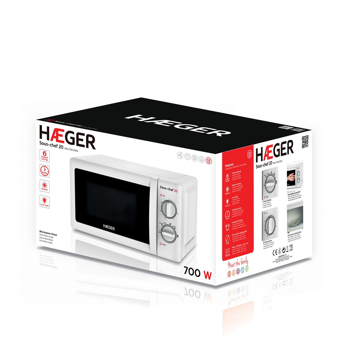 Microondas Haeger Sous-Chef 20 Blanco