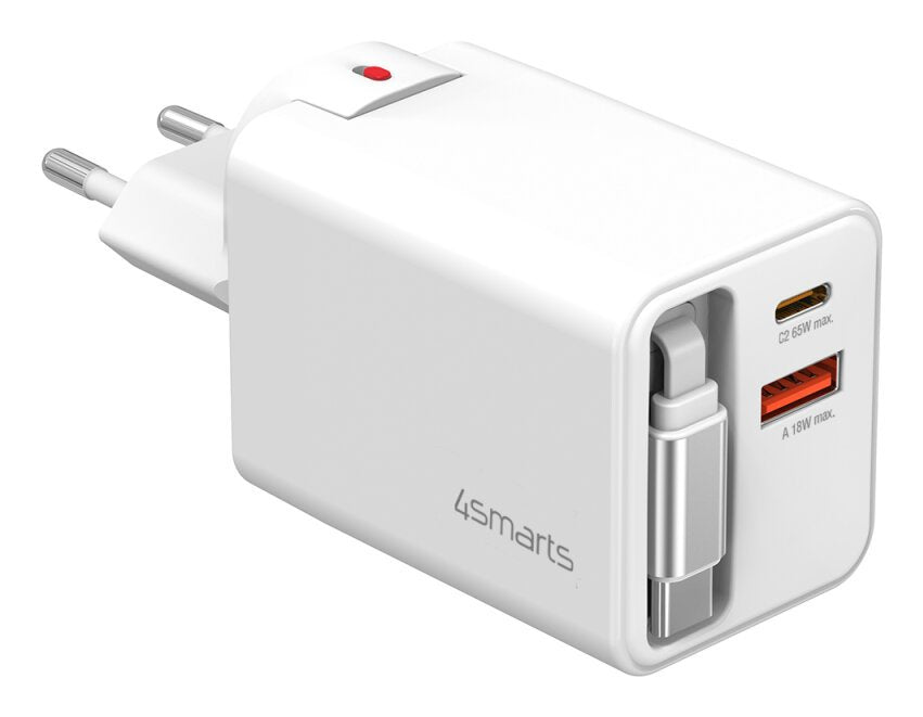 EAN 4252011911738 - 4smarts 541065 cargador de dispositivo móvil Universal Blanco Corriente alterna Carga rápida Interior imagen 3
