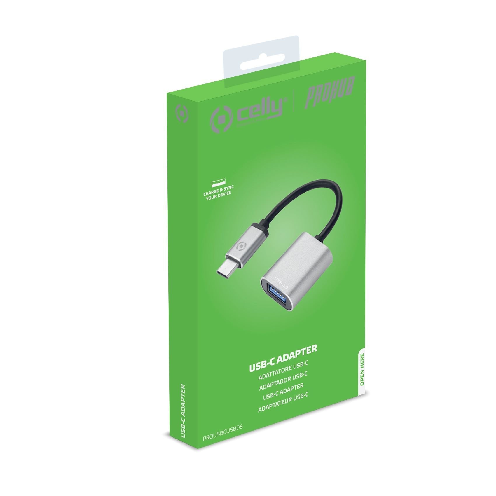 EAN 8021735749882 - Celly PROUSBCUSBDS cable USB USB 3.2 Gen 1 (3.1 Gen 1) USB C USB A Plata imagen 4