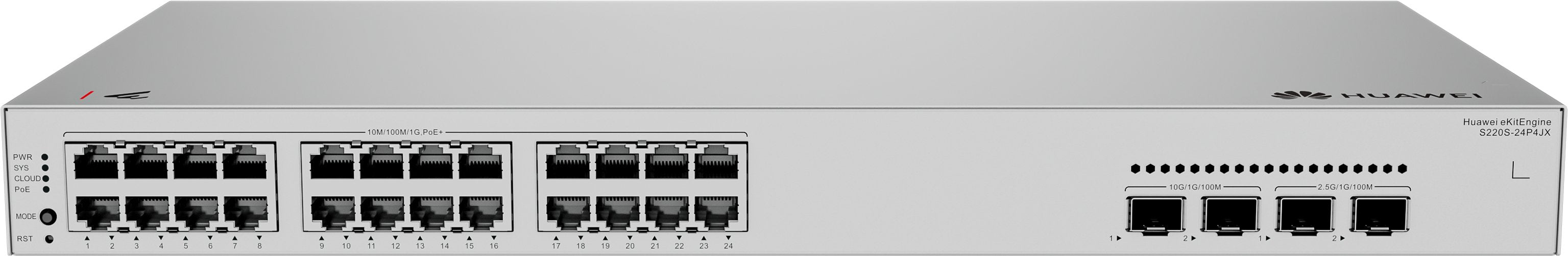 EAN 6901443458721 - HUAWEI eKit S220S-24P4JX Gigabit Ethernet (10/100/1000) Energía sobre Ethernet (PoE) 1U imagen 4