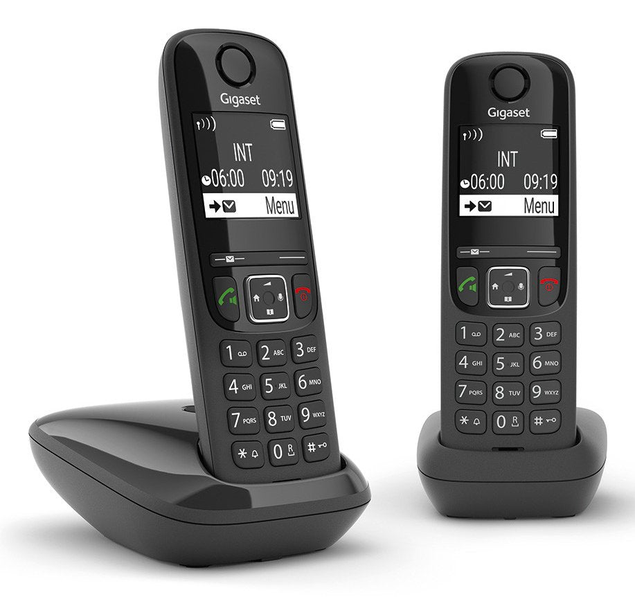 EAN 4250366854953 - Gigaset AS690 Duo Teléfono DECT/analógico Identificador de llamadas Negro imagen 2