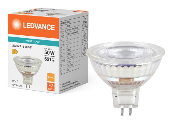 Osram Led Mr16 P Lámpara Led Blanco Cálido 2700 K 6,1 W Gu5.3 E