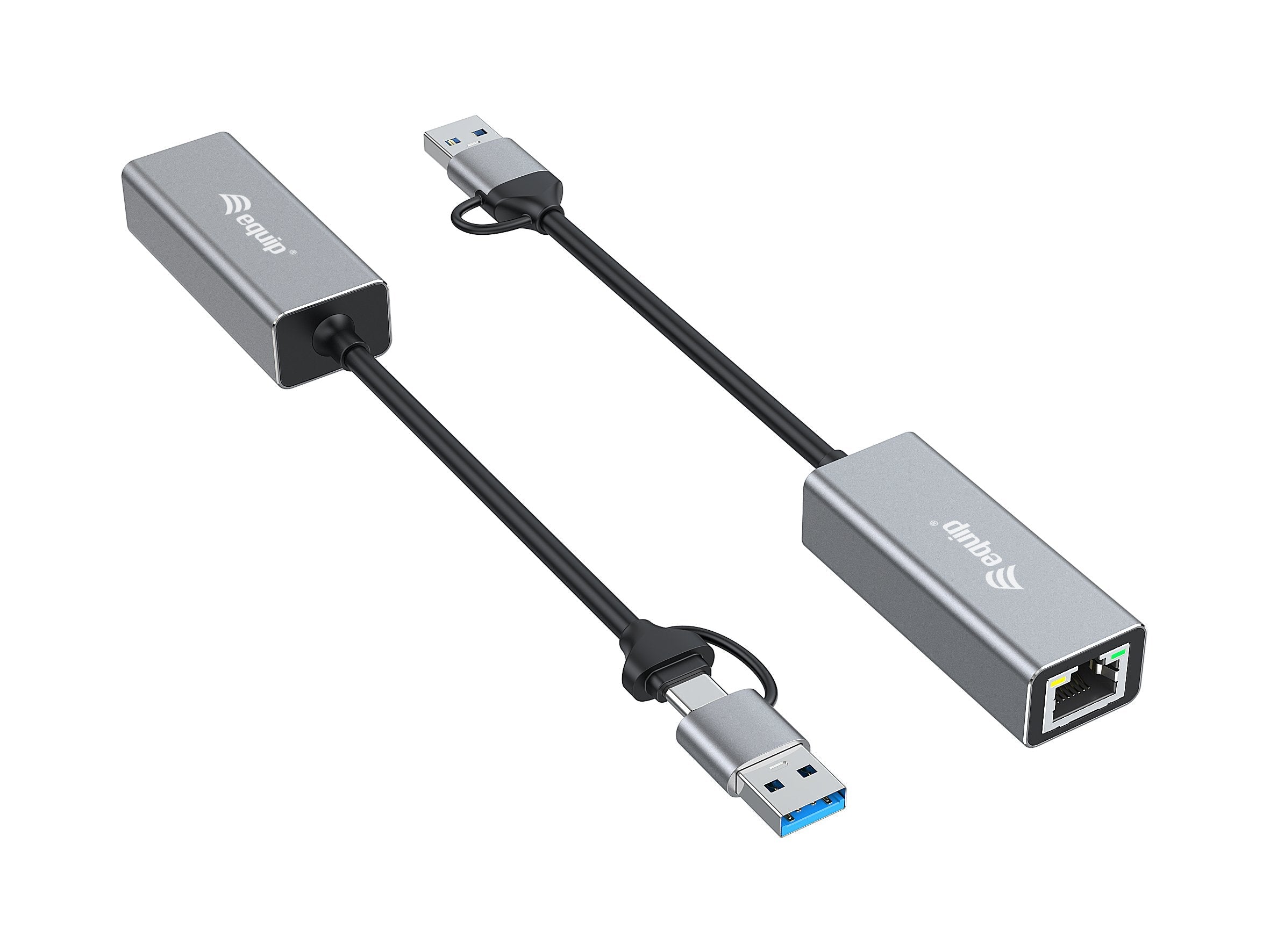 Equip Adaptador Usb-C -> Rj45 10 100 1000 2500 Mbps + Usb-A