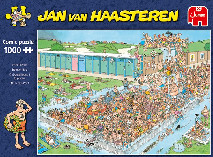 EAN 8710126200391 - Jan van Haasteren Pool Pile-Up 1000 pcs Puzzle rompecabezas 1000 pieza(s) Dibujos imagen 4