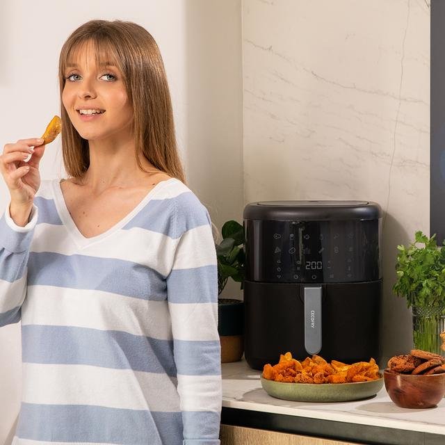 EAN 8435484049931 - Cecotec Cecofry Bombastik 6000 Full Sencillo 6 L Independiente 1700 W Freidora de aire caliente Negro imagen 9