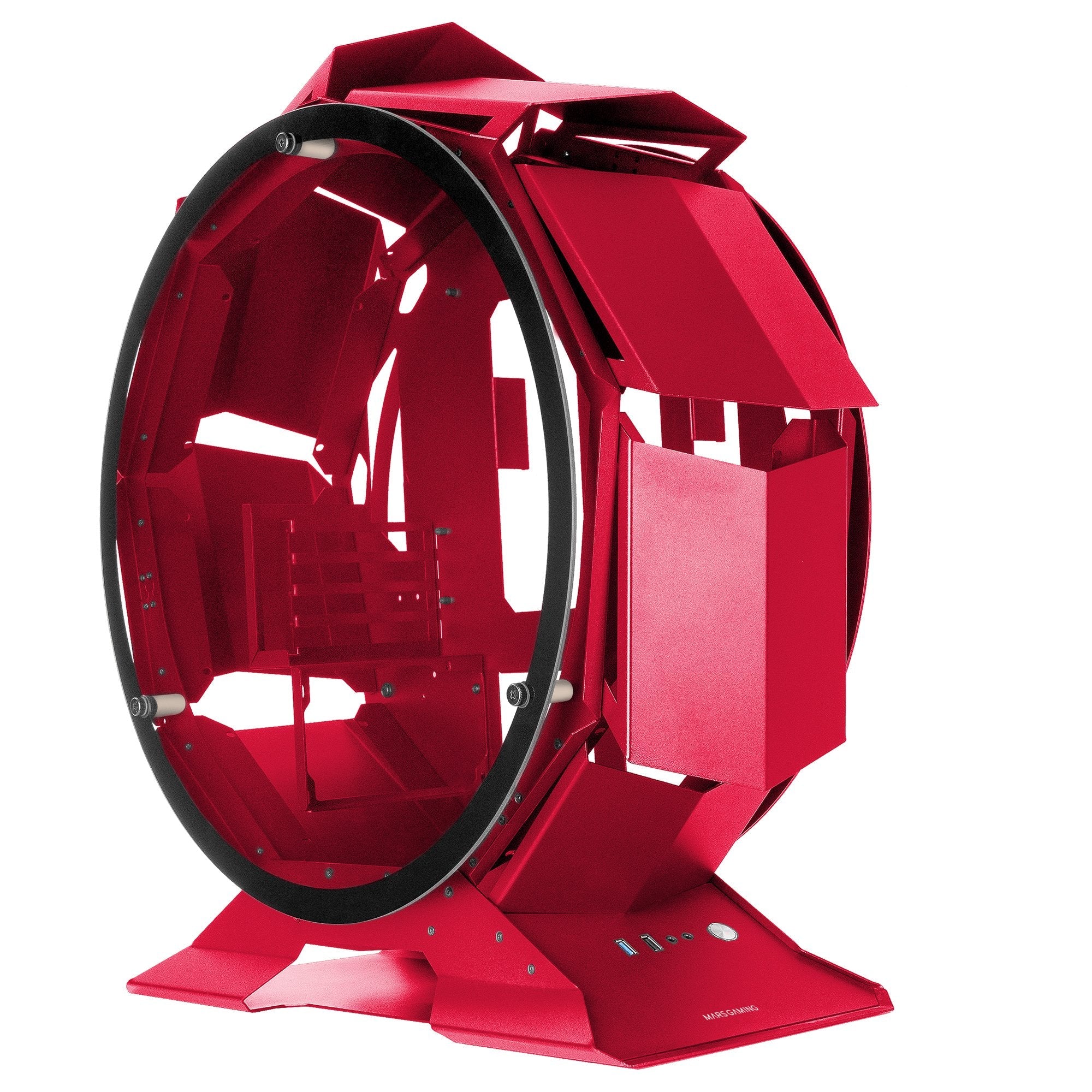 Caja Gaming Torre Circular Mars Gaming Mcorb Rojo