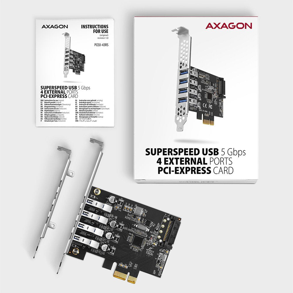 EAN 8595247906960 - Axagon PCEU-43RS tarjeta y adaptador de interfaz Interno USB 3.2 Gen 1 (3.1 Gen 1) imagen 5