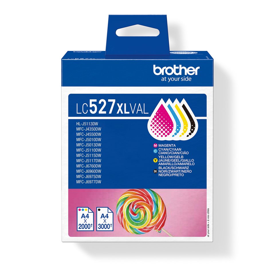 EAN 4977766842211 - Brother LC527XLVAL cartucho de tinta 4 pieza(s) Original Alto rendimiento (XL) Negro, Cian, Magenta, Amar imagen 1