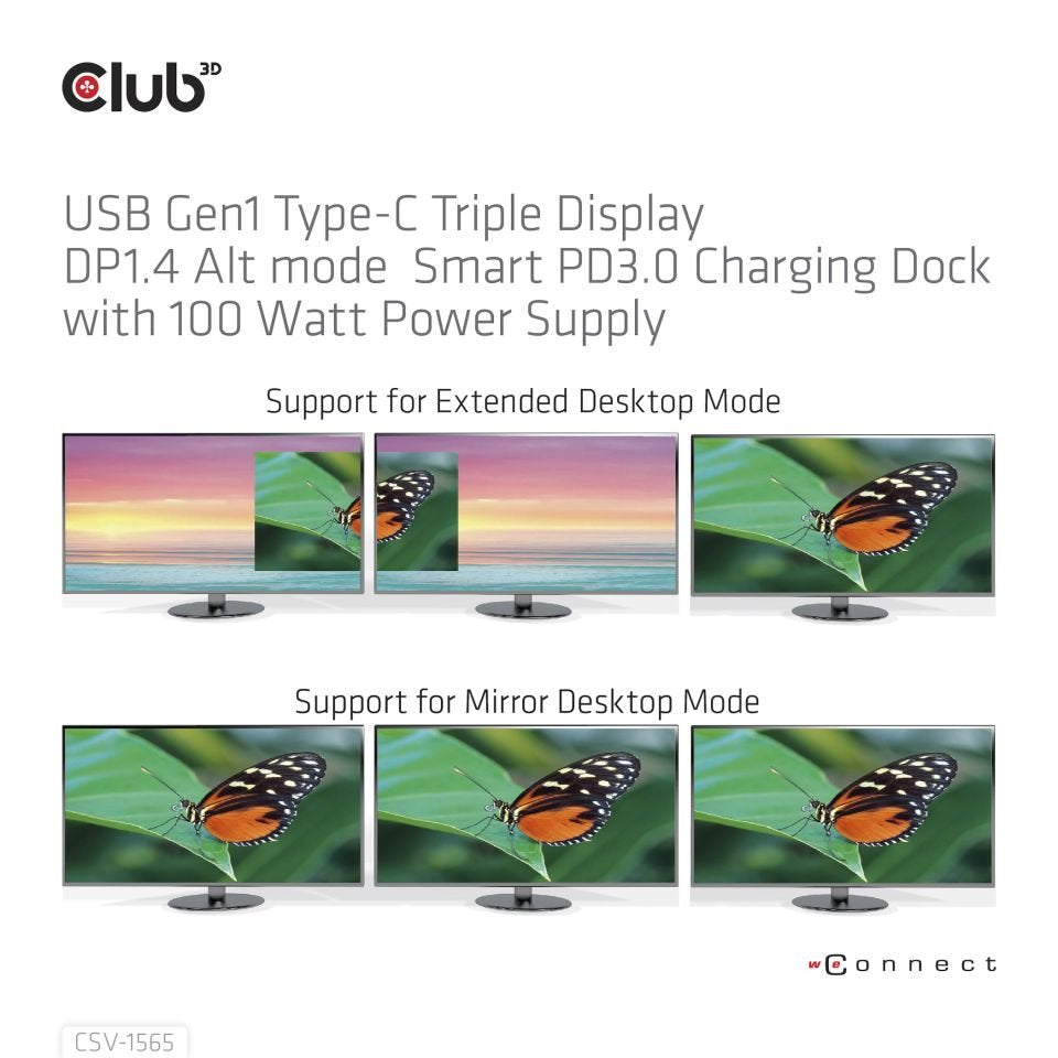 EAN 8719214472702 - CLUB3D CSV-1565 base para portátil y replicador de puertos Acoplamiento USB 3.2 Gen 1 (3.1 Gen 1) Type-C imagen 6