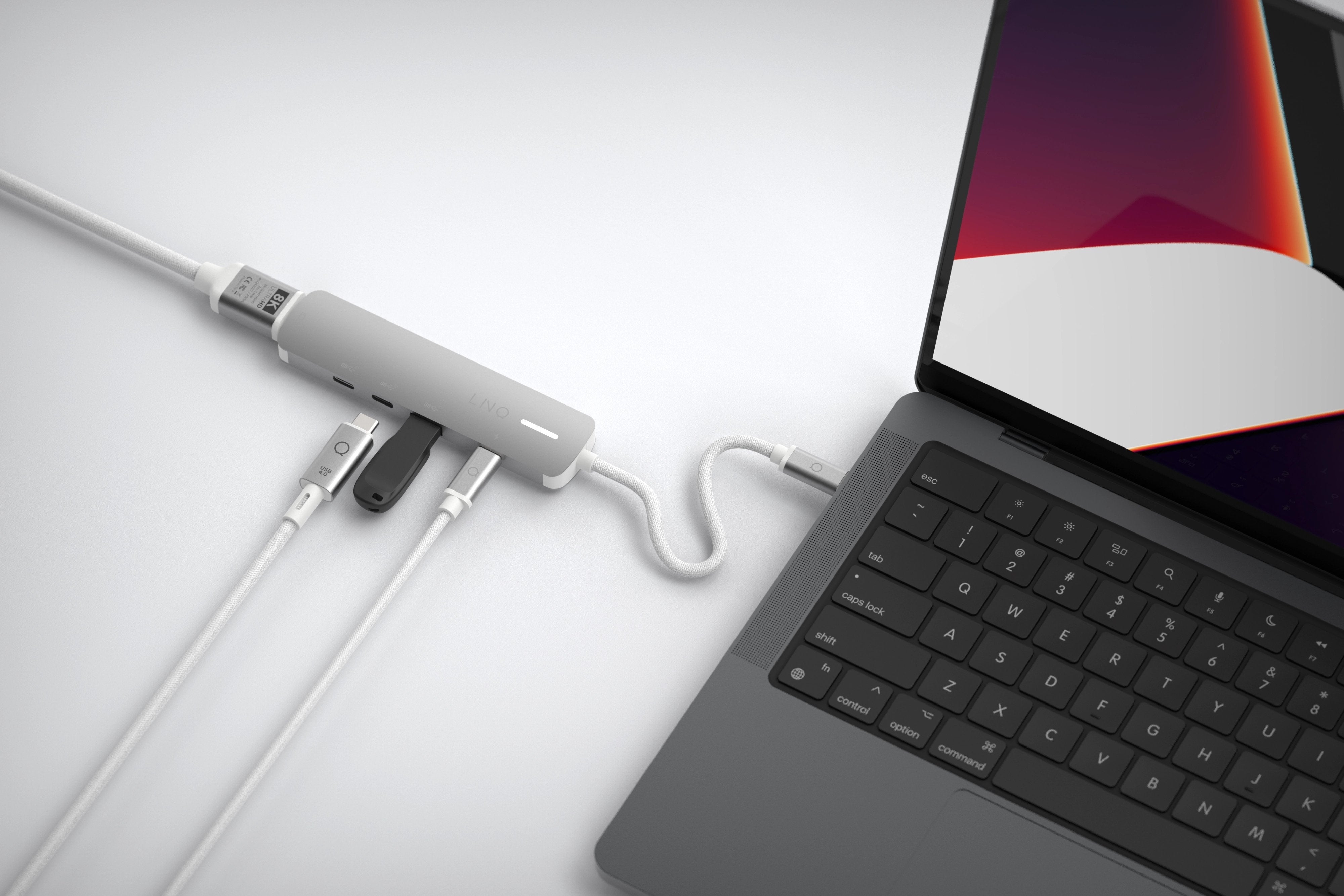 EAN 8720574622706 - LINQ LQ49051 base para portátil y replicador de puertos Alámbrico USB 3.2 Gen 2 (3.1 Gen 2) Type-C Gris, imagen 7