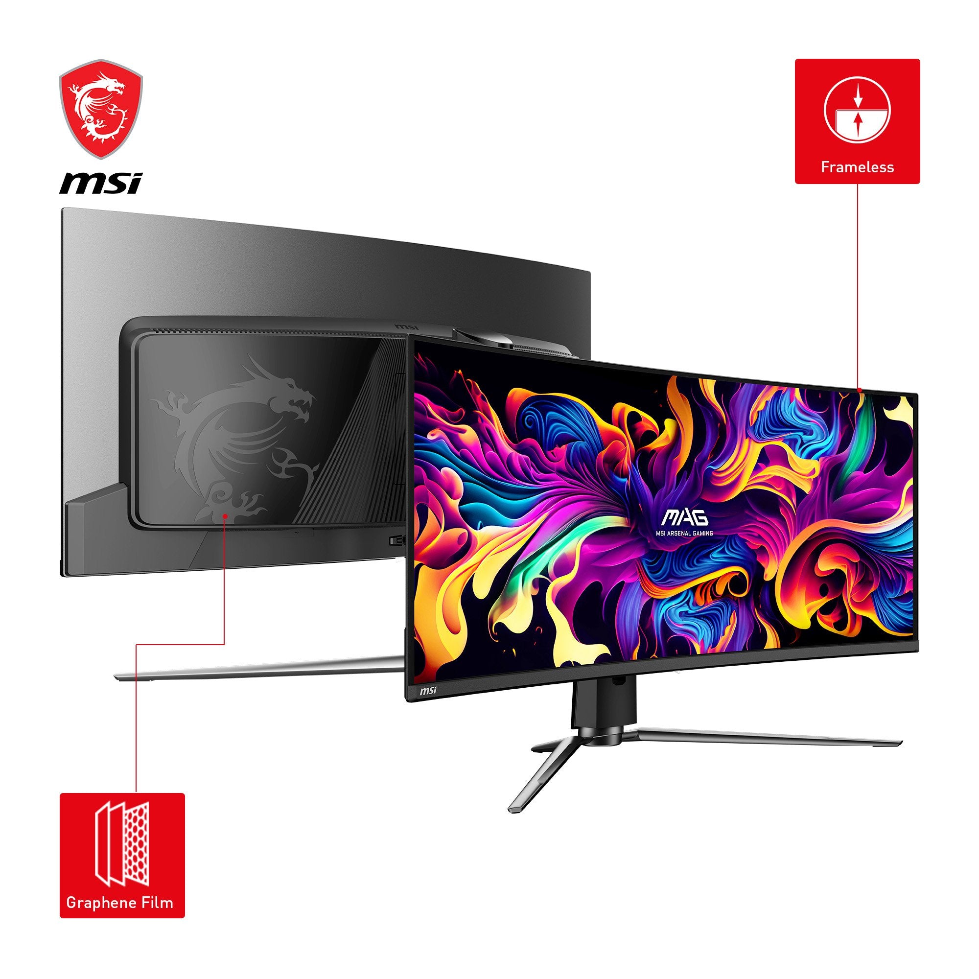 EAN 4711377143875 - MSI MAG 341CQPDE QD-OLED pantalla para PC 86,4 cm (34") 3440 x 1440 Pixeles UltraWide Quad HD Negro imagen 3