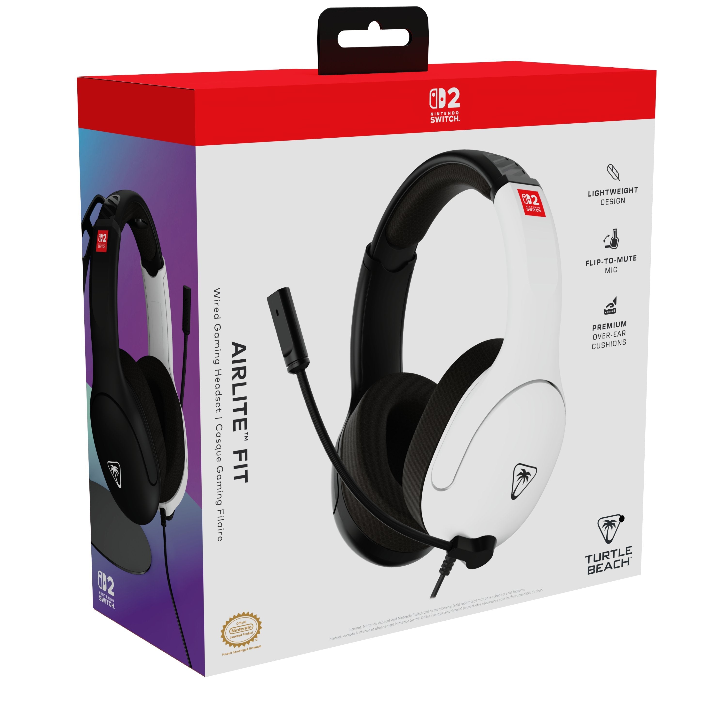 Turtle Beach Airlite Fit Headset Ns Black & White (Switch 2)