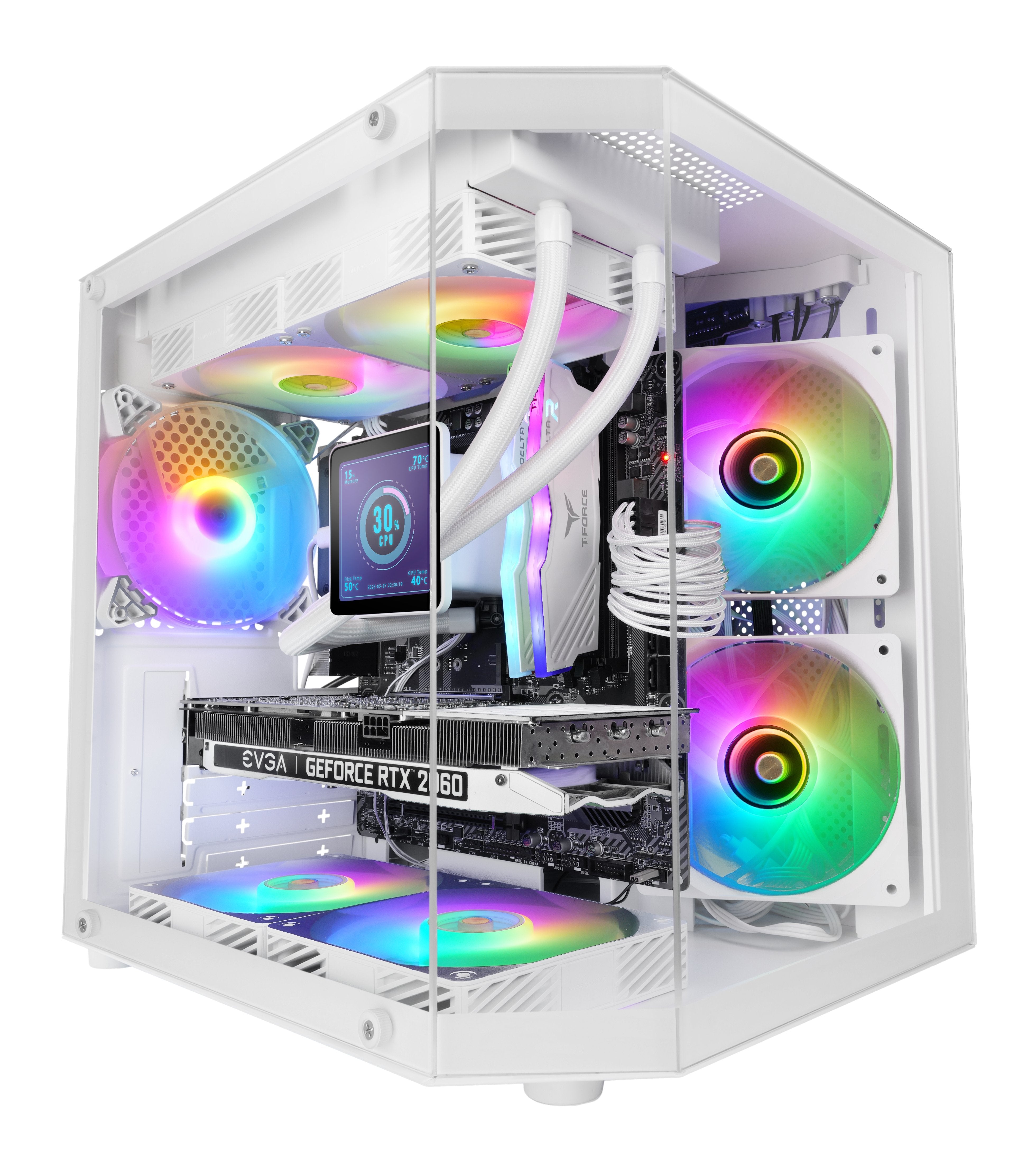 Caja Minitorre Atx Mc-3tlite Blanco Mars Gaming 337×276×342 Mm / 3.5 Kg / Cristal Templado / Rgb Fijo / Microatx - Mini-Itx / Usb3.0 + Usb2.0 / 275 Mm Vga / Hasta 7 Ventiladores